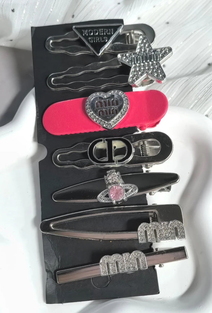 Cute metal with plastic hair pin