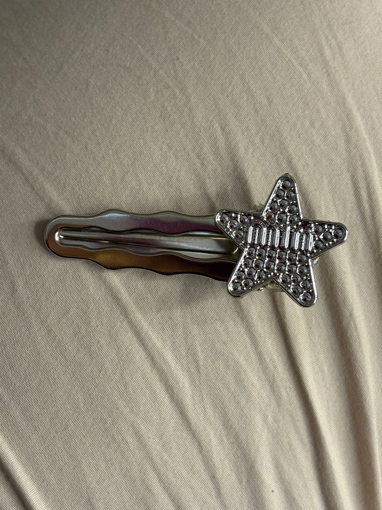 SILVER MIÜ MIÜ HAIR PIN