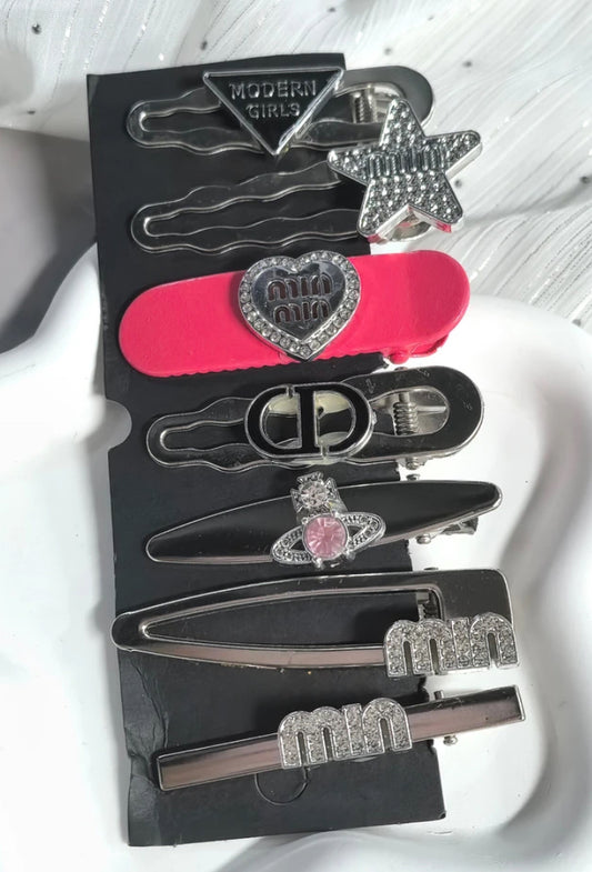 Cute metal with plastic hair pin